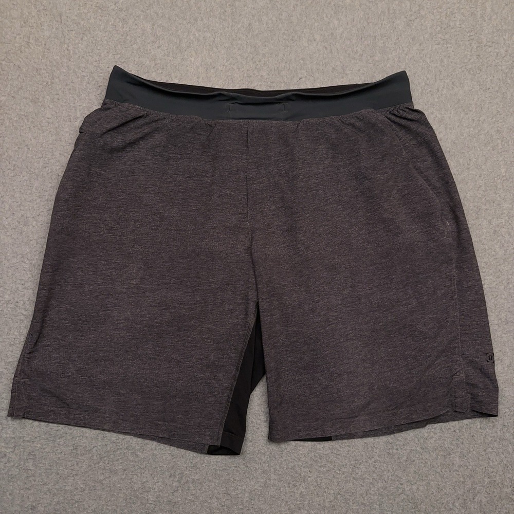 Lululemon T.H.E. Short Linerless 9" Men's XL Gray Stretch Drawstring Gym Running